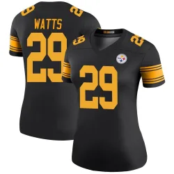 Ryan Watts Pittsburgh Steelers Legend Women's Color Rush Jersey (Black)