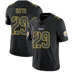 Ryan Watts Pittsburgh Steelers Limited Men's Jersey (Black Impact)