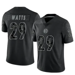Ryan Watts Pittsburgh Steelers Limited Men's Reflective Jersey (Black)