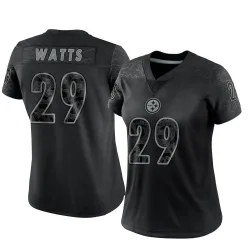 Ryan Watts Pittsburgh Steelers Limited Women's Reflective Jersey (Black)