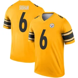 Shaun Suisham Pittsburgh Steelers Legend Men's Inverted Jersey (Gold)