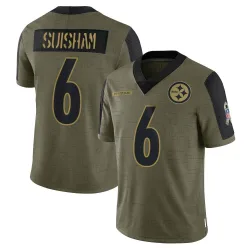 Shaun Suisham Pittsburgh Steelers Limited Men's 2021 Salute To Service Jersey (Olive)