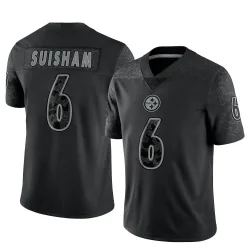 Shaun Suisham Pittsburgh Steelers Limited Men's Reflective Jersey (Black)