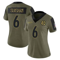 Shaun Suisham Pittsburgh Steelers Limited Women's 2021 Salute To Service Jersey (Olive)