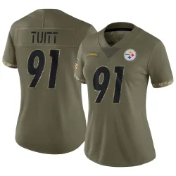 Stephon Tuitt Pittsburgh Steelers Limited Women's 2022 Salute To Service Jersey (Olive)