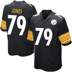 Steven Jones Pittsburgh Steelers Game Men's Team Color Jersey (Black)