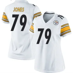 Steven Jones Pittsburgh Steelers Game Women's Jersey (White)