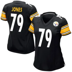 Steven Jones Pittsburgh Steelers Game Women's Team Color Jersey (Black)
