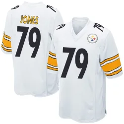 Steven Jones Pittsburgh Steelers Game Youth Jersey (White)