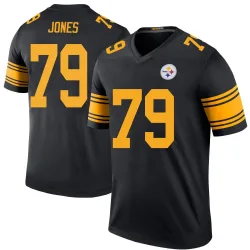 Steven Jones Pittsburgh Steelers Legend Youth Color Rush Jersey (Black)