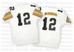 Terry Bradshaw Pittsburgh Steelers Authentic Men's Mitchell And Ness Throwback Jersey (White)