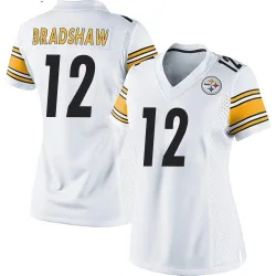 Terry Bradshaw Pittsburgh Steelers Game Women's Jersey (White)
