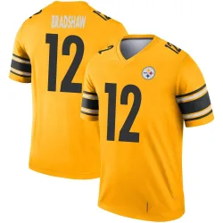 Terry Bradshaw Pittsburgh Steelers Legend Youth Inverted Jersey (Gold)