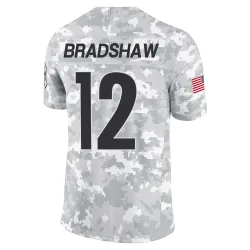 Terry Bradshaw Pittsburgh Steelers Limited Youth 2024 Salute to Service Jersey (Arctic Camo)