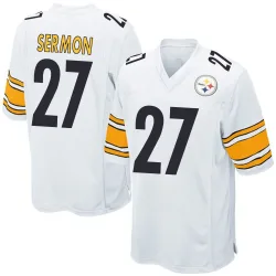 Trey Sermon Pittsburgh Steelers Game Men's Jersey (White)