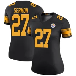 Trey Sermon Pittsburgh Steelers Legend Women's Color Rush Jersey (Black)