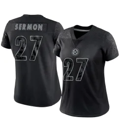 Trey Sermon Pittsburgh Steelers Limited Women's Reflective Jersey (Black)