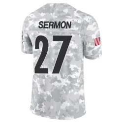 Trey Sermon Pittsburgh Steelers Limited Youth 2024 Salute to Service Jersey (Arctic Camo)