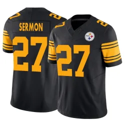 Trey Sermon Pittsburgh Steelers Limited Youth 2nd Alternate Vapor F.U.S.E. Jersey (Black)