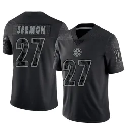 Trey Sermon Pittsburgh Steelers Limited Youth Reflective Jersey (Black)