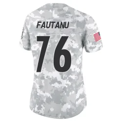 Troy Fautanu Pittsburgh Steelers Limited Women's 2024 Salute to Service Jersey (Arctic Camo)