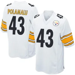 Troy Polamalu Pittsburgh Steelers Game Men's Jersey (White)
