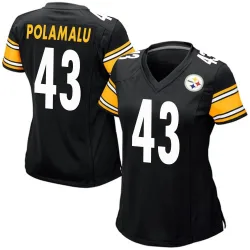 Troy Polamalu Pittsburgh Steelers Game Women's Team Color Jersey (Black)