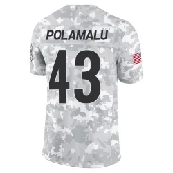 Troy Polamalu Pittsburgh Steelers Limited Men's 2024 Salute to Service Jersey (Arctic Camo)