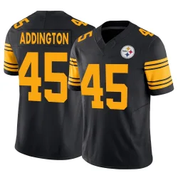 Tucker Addington Pittsburgh Steelers Limited Men's 2nd Alternate Vapor F.U.S.E. Jersey (Black)