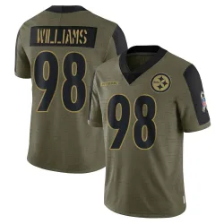 Vince Williams Pittsburgh Steelers Limited Men's 2021 Salute To Service Jersey (Olive)