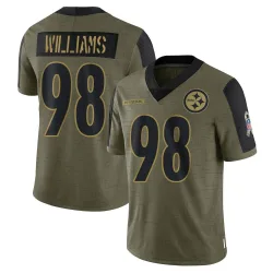 Vince Williams Pittsburgh Steelers Limited Youth 2021 Salute To Service Jersey (Olive)