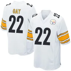 William Gay Pittsburgh Steelers Game Men's Jersey (White)