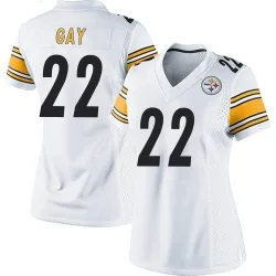 William Gay Pittsburgh Steelers Game Women's Jersey (White)