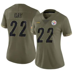 William Gay Pittsburgh Steelers Limited Women's 2022 Salute To Service Jersey (Olive)