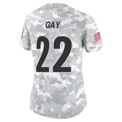 William Gay Pittsburgh Steelers Limited Women's 2024 Salute to Service Jersey (Arctic Camo)