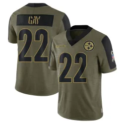 William Gay Pittsburgh Steelers Limited Youth 2021 Salute To Service Jersey (Olive)