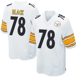 Yahya Black Pittsburgh Steelers Game Men's Jersey (White)