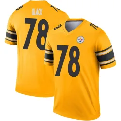 Yahya Black Pittsburgh Steelers Legend Men's Inverted Jersey (Gold)
