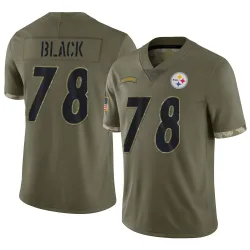 Yahya Black Pittsburgh Steelers Limited Men's 2022 Salute To Service Jersey (Olive)